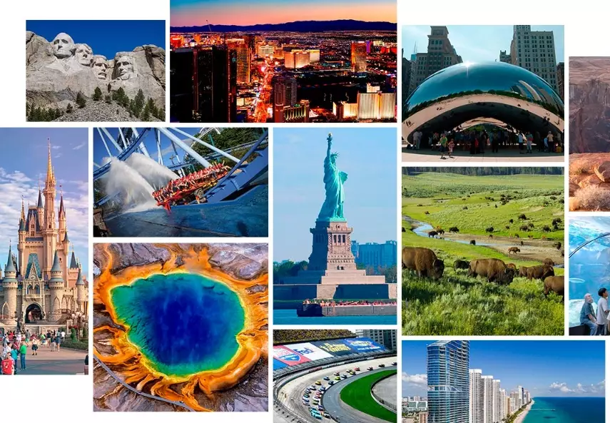 top attractions in America top attractions in America